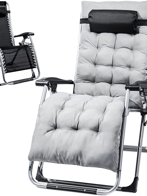 HEANI Lounge Chair Zero Gravity Chair for Indoor and Outdoor,Ergonomic Recliner Chair with Removable Cushion Pad and a Cup Holder Adjustable Design, Supports Over 440lbs/200kg