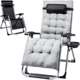 HEANI Lounge Chair Zero Gravity Chair for Indoor and Outdoor,Ergonomic Recliner Chair with Removable Cushion Pad and a Cup Holder Adjustable Design, Supports Over 440lbs/200kg