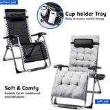 HEANI Lounge Chair Zero Gravity Chair for Indoor and Outdoor,Ergonomic Recliner Chair with Removable Cushion Pad and a Cup Holder Adjustable Design, Supports Over 440lbs/200kg